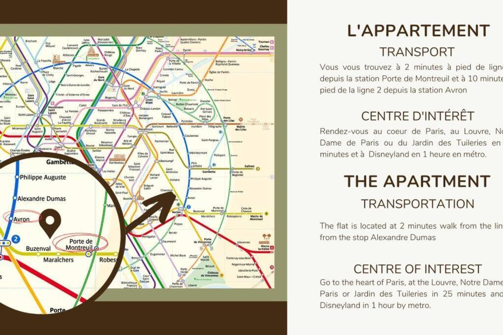 41.Appart 4Pers#1 Bedroom #Pere Lachaise #Nation Paris Eksteriør bilde